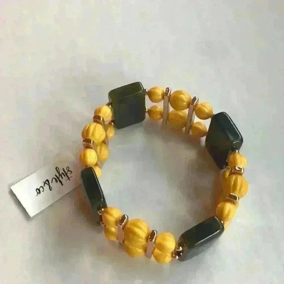 Style & Co new Gold double row beaded bracelet - Picture 2 of 8